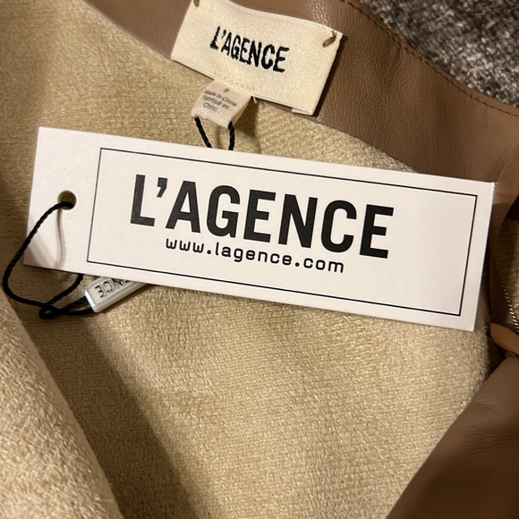 L'AGENCE Aliyah Cutout  MIDI Dress in Dark Chanterelle, Size 8, NWT - Picture 14 of 17